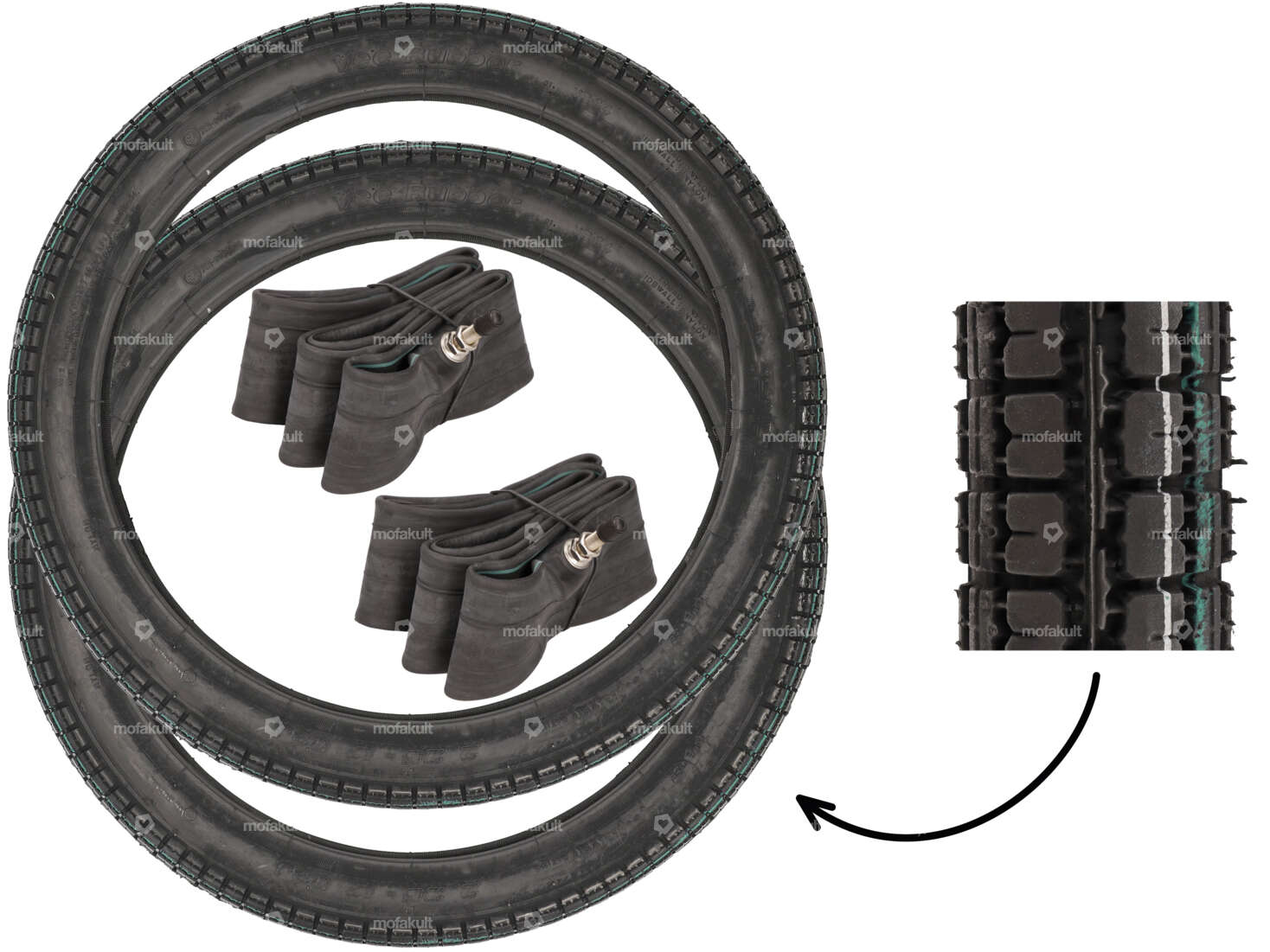 VeeRubber Reifen-Set 2.25 x 17" VRM013 (V013) Allround Carousel Image 1