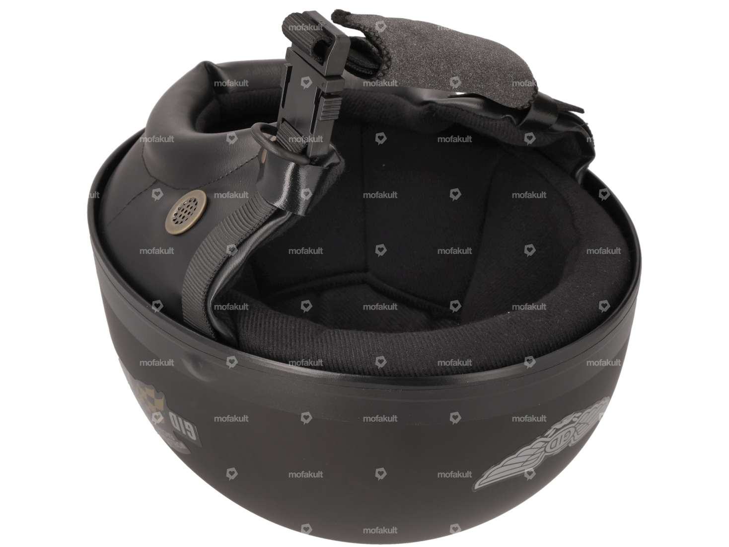 Topfhelm schwarz matt Carousel Image 4