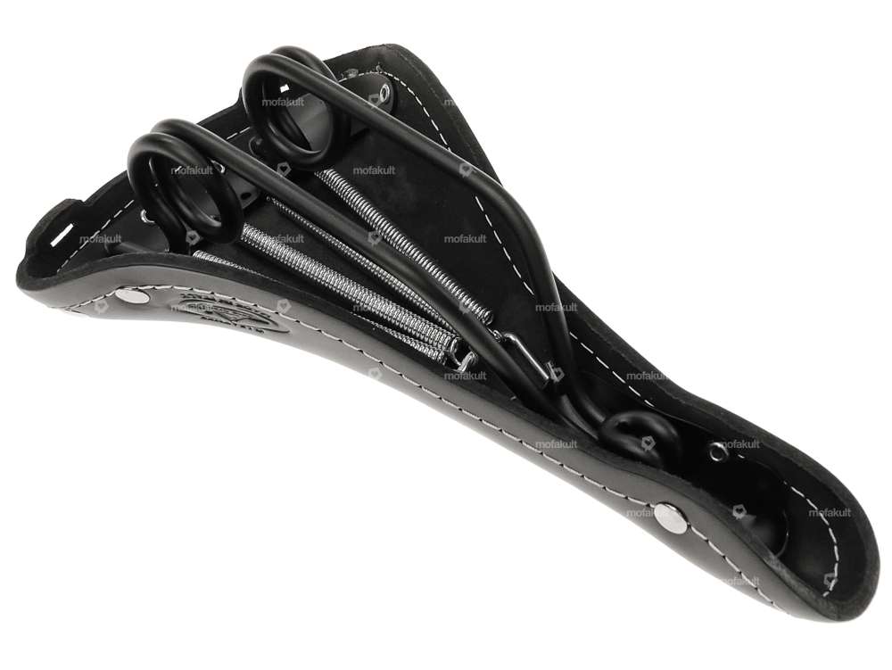 Sattel Leder Vintage schwarz Carousel Image 6