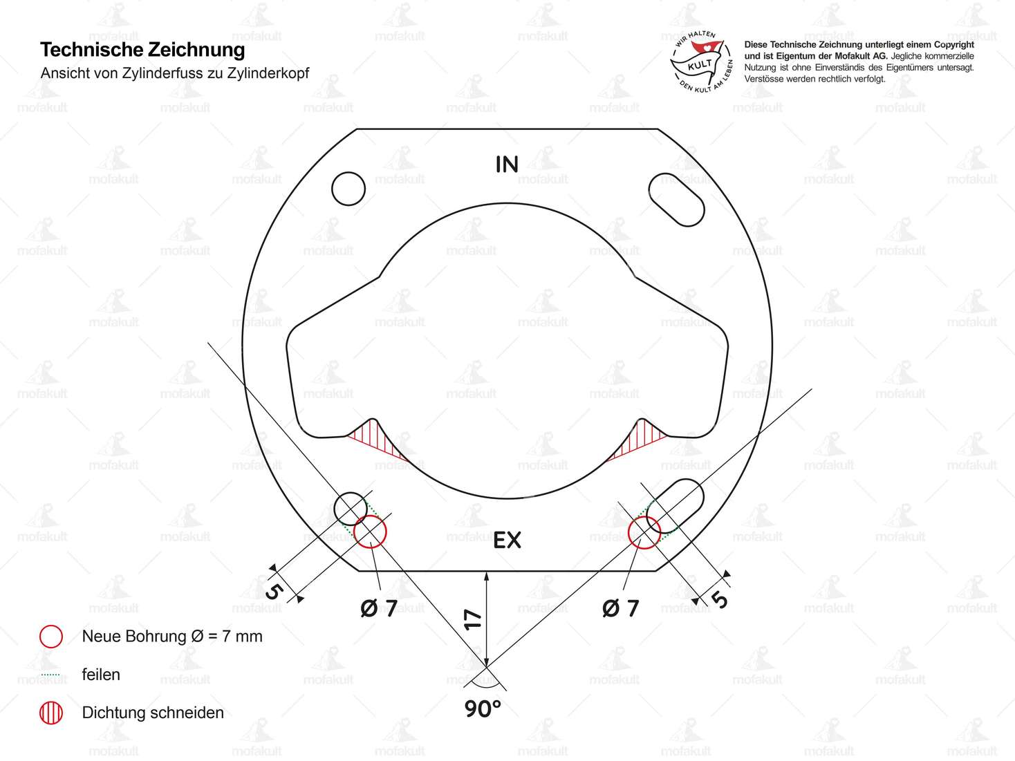 Athena 45 mm Zylinderkit inkl. Anbauteile | Sachs (504), 505, 508 Carousel Image 5