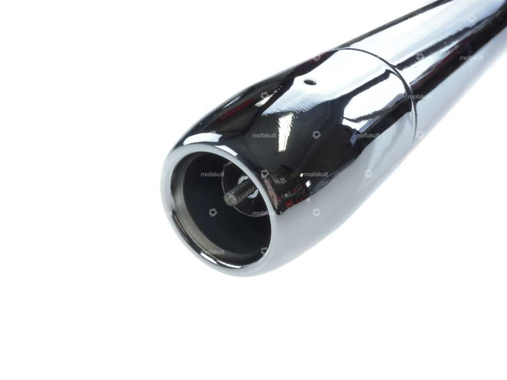 Jamarcol Endtopf Zigarre Ø 32 / 70 mm gekrümmt Chrom Carousel Image 3