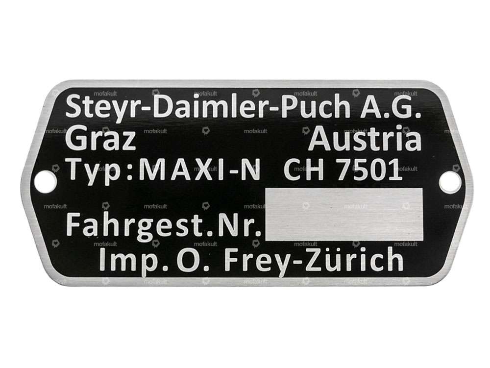 Type plate CH7501 | Puch Maxi N Carousel Image 1