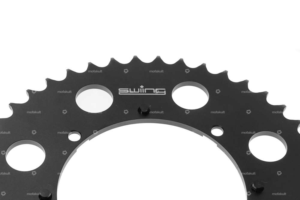 swiing sprocket 45 teeth coaster brake aluminium black anodized Carousel Image 2