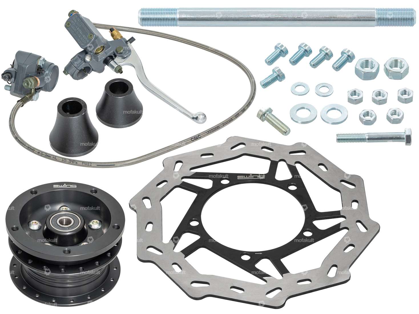 swiing® ingenious Scheibenbremse-Set Speichenfelge EBR hydraulisch schwarz Carousel Image 1