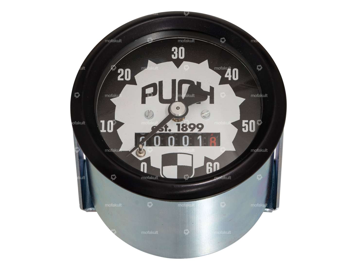 66HEROES speedometer 60 km/h Ø 60 mm | Puch logo Carousel Image 1