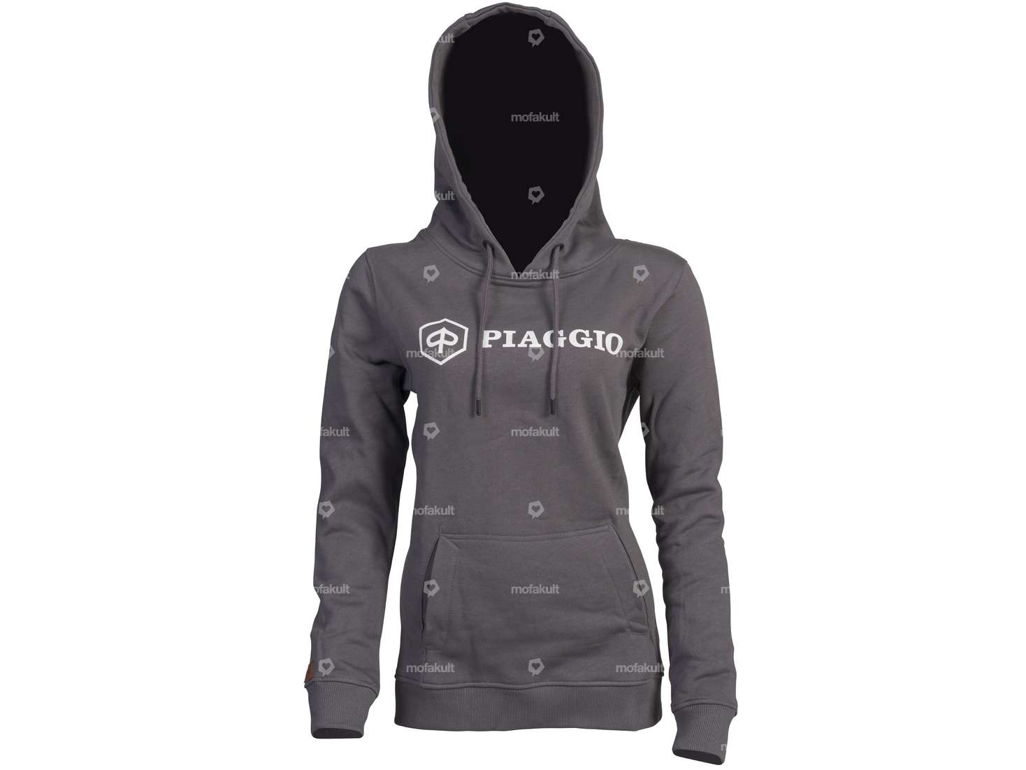 mk-Merch Hoodie «Piaggio» (XS-XXL) Woman Grey Carousel Image 2
