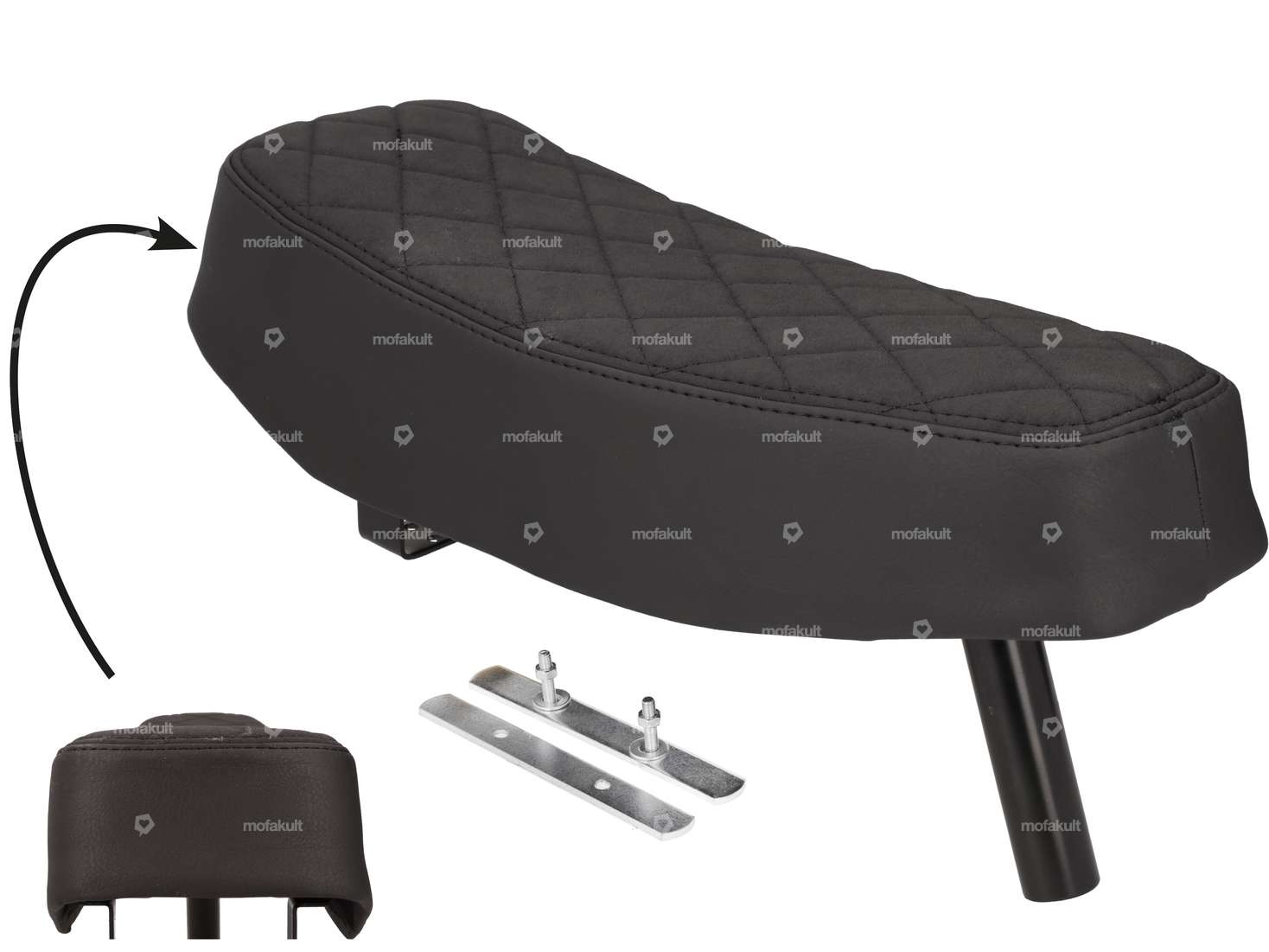 Seat long checkered black | Puch Maxi Carousel Image 1