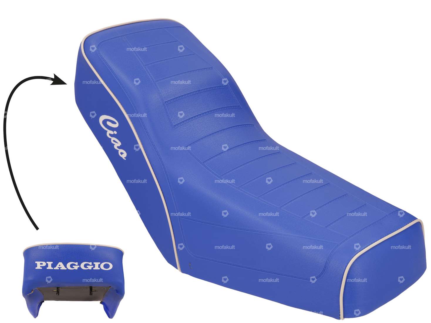 Sattel «ciao» blau NOS | Piaggio Ciao P Carousel Image 1