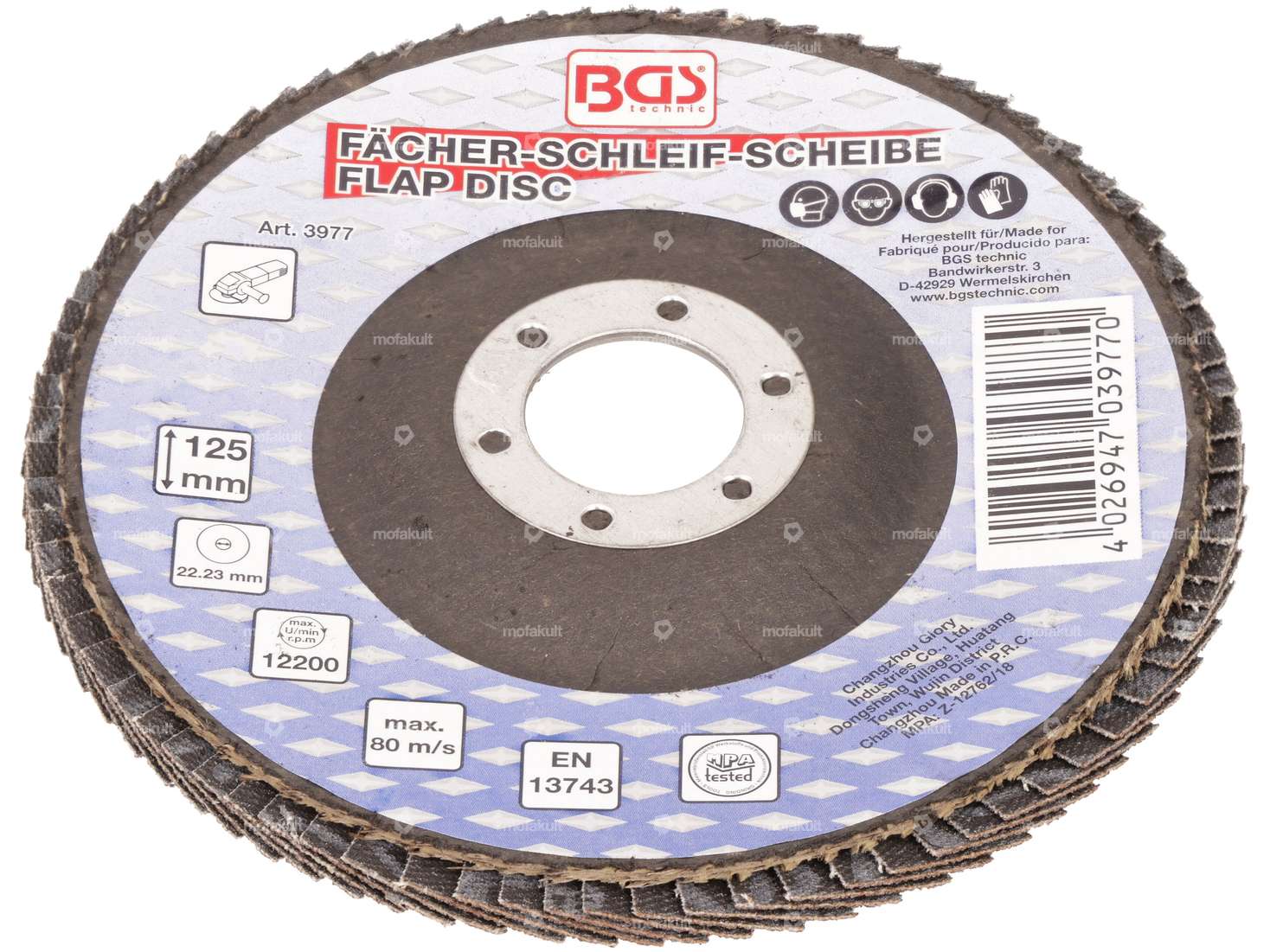 BGS flap grinding wheel Ø 125 (selection K40 - 120) Carousel Image 2