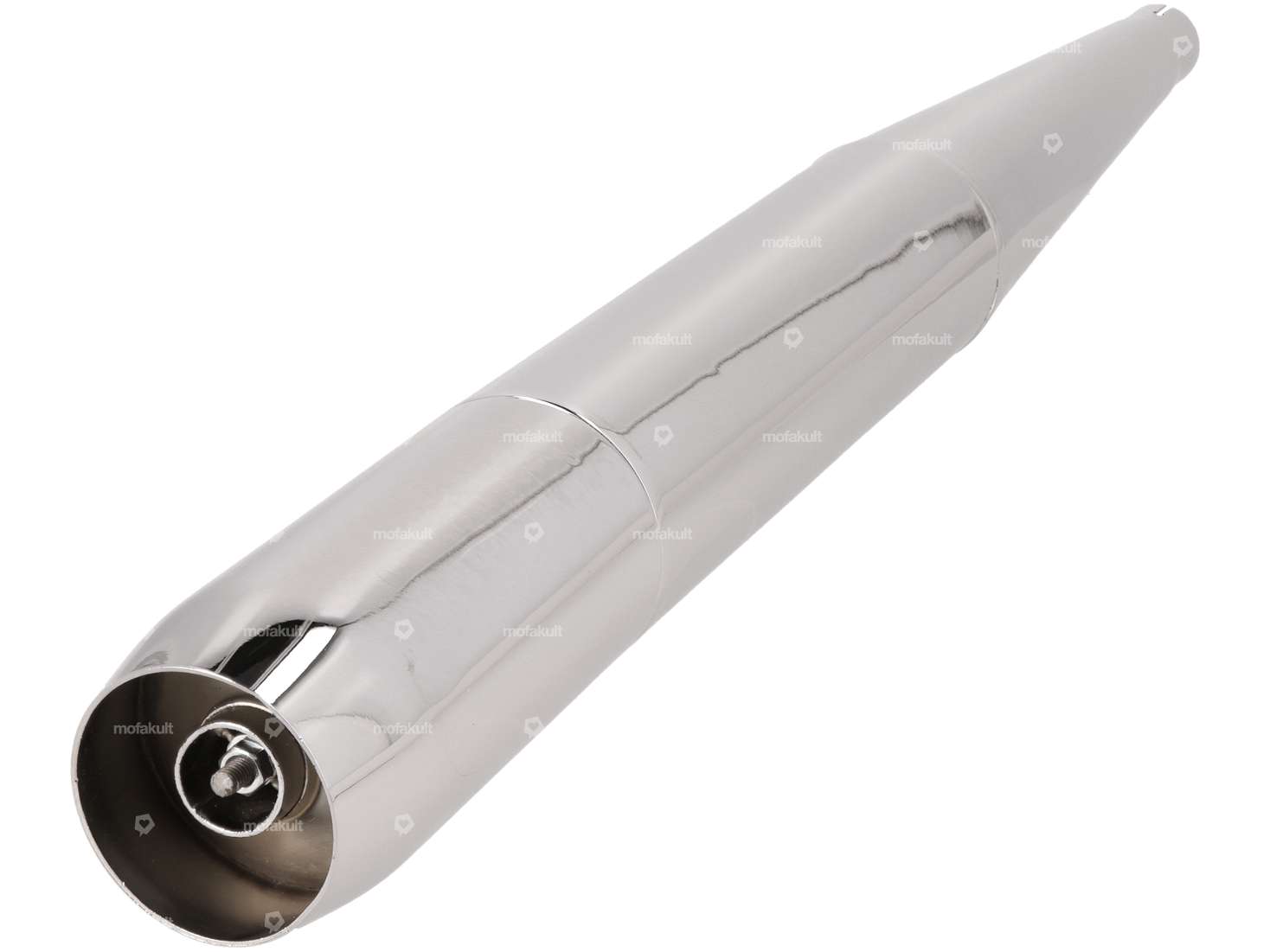 Endtopf Zigarre Ø 28 / 70 mm Chrom Carousel Image 2