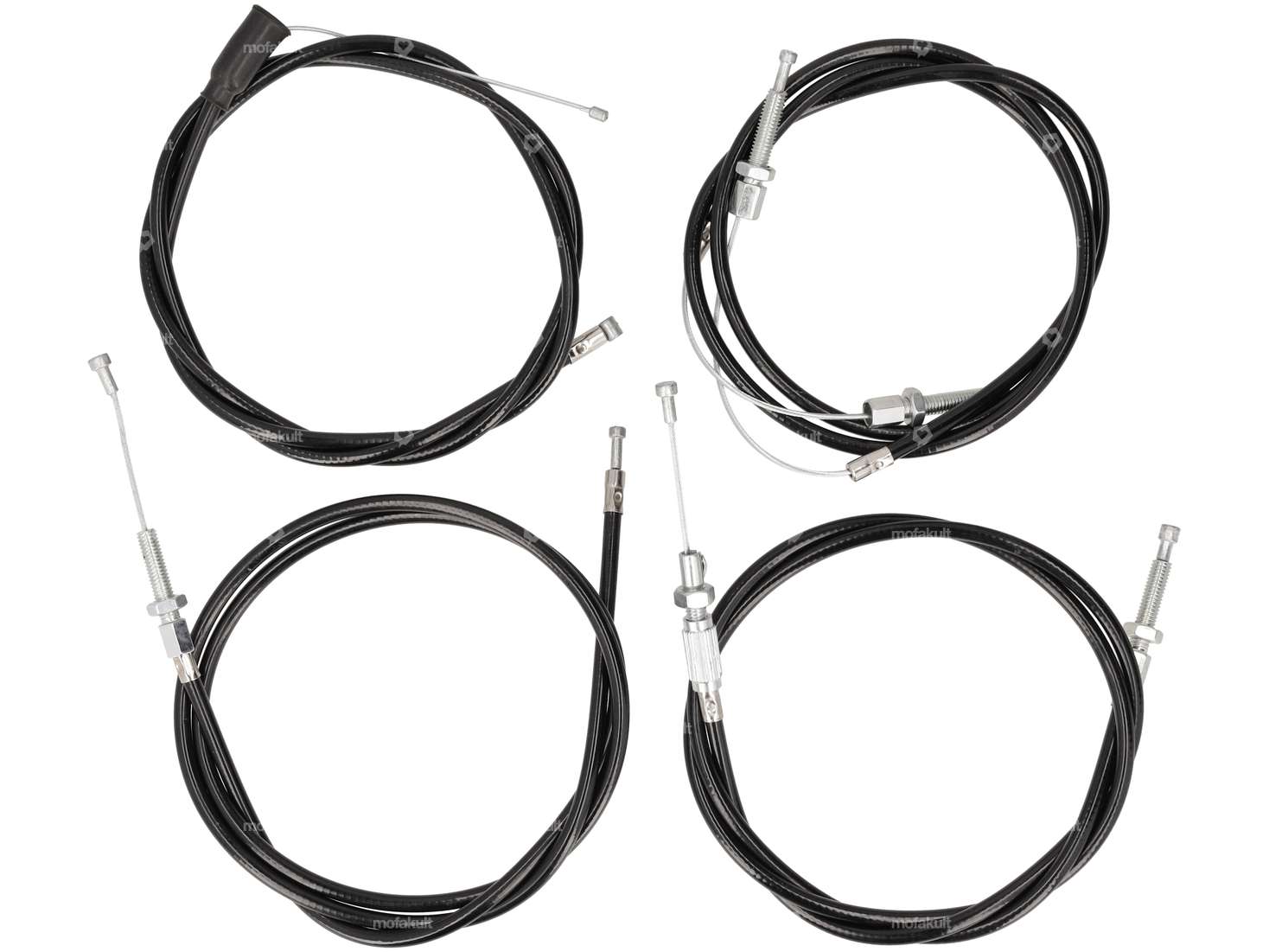 Cut-to-length cable set with adjustment screws, black | Hercules Prima 4, 5 Carousel Image 1