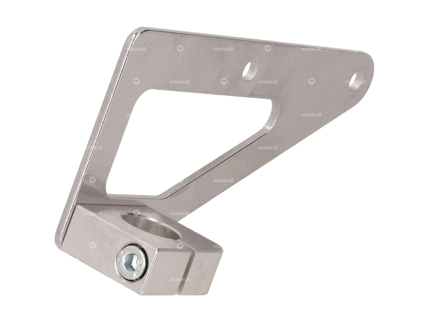 66HEROES License plate holder incl. mounting pin on the right side Inox (CH version) Carousel Image 4