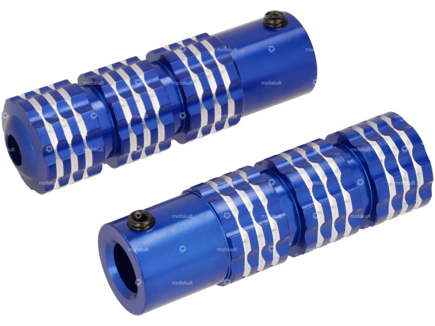 GPO Fussrasten Alu blau eloxiert Carousel Image 1