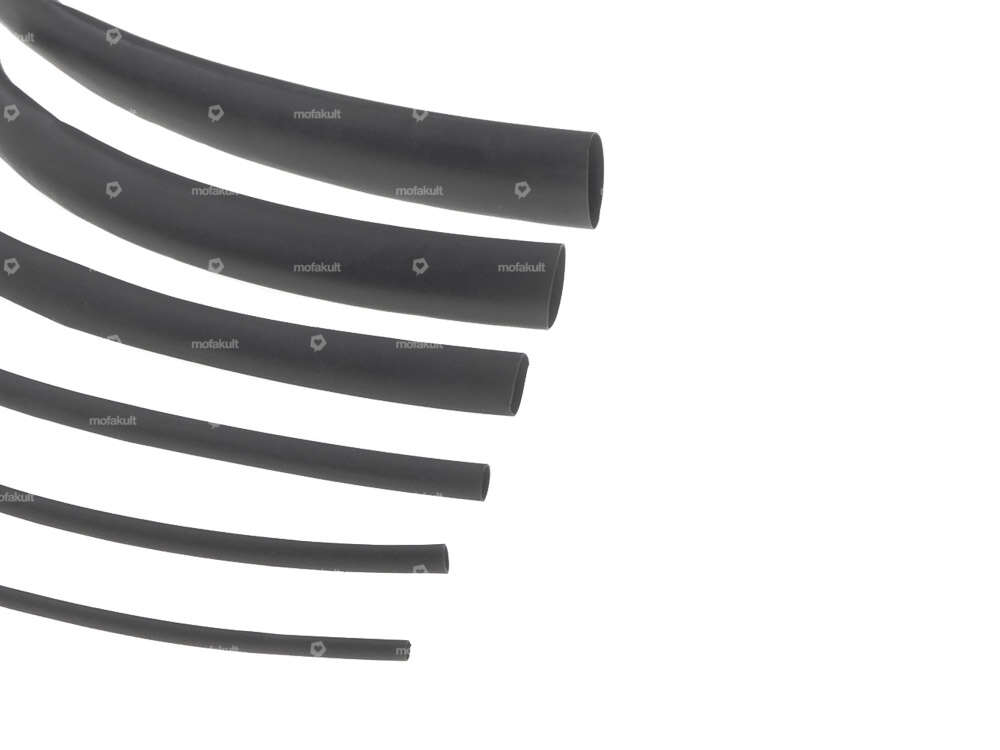 Heat shrink tubing various sizes black 10 cm Carousel Image 1