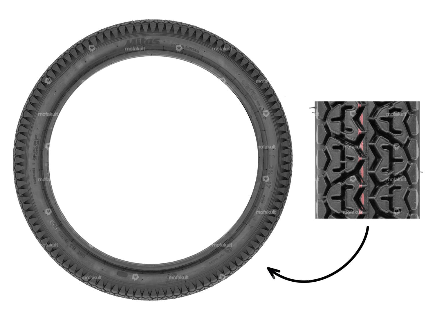 Mitas 2.75 x 17" Reifen B7 Allround Carousel Image 1