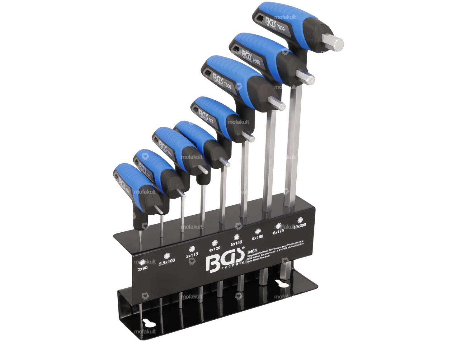 BGS T-Griff Innensechskant-Set 2 - 10 mm 8-tlg. Carousel Image 1