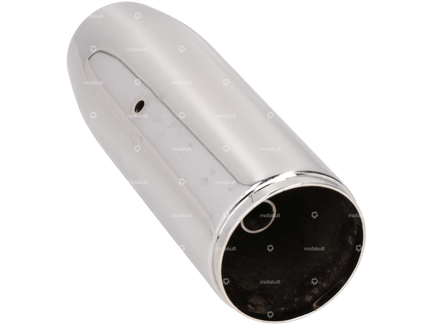 Endstück Auspuff Zigarre 60 mm Chrom Carousel Image 2