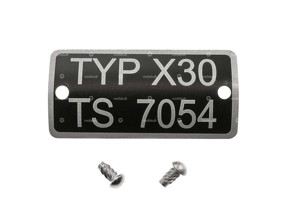 swiing® revival Typenschild TYP X30 TS 7054 | Puch Velux Carousel Image 1