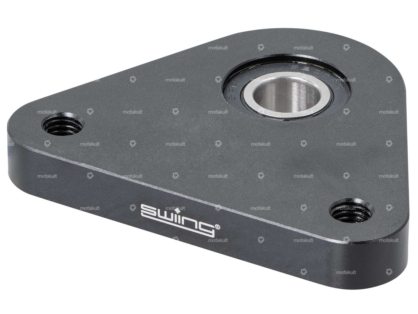 swiing® ingenious Dreieck-Lagerplatte Racing Alu schwarz | Piaggio Ciao, SI, Bravo Carousel Image 2