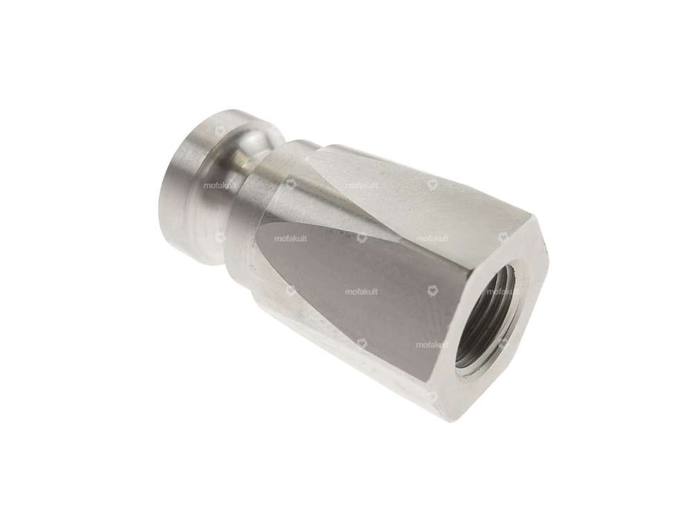 66HEROES Aufnahmezapfen M11x1 Radachse Nummernschildhalter seitlich Inox Carousel Image 2