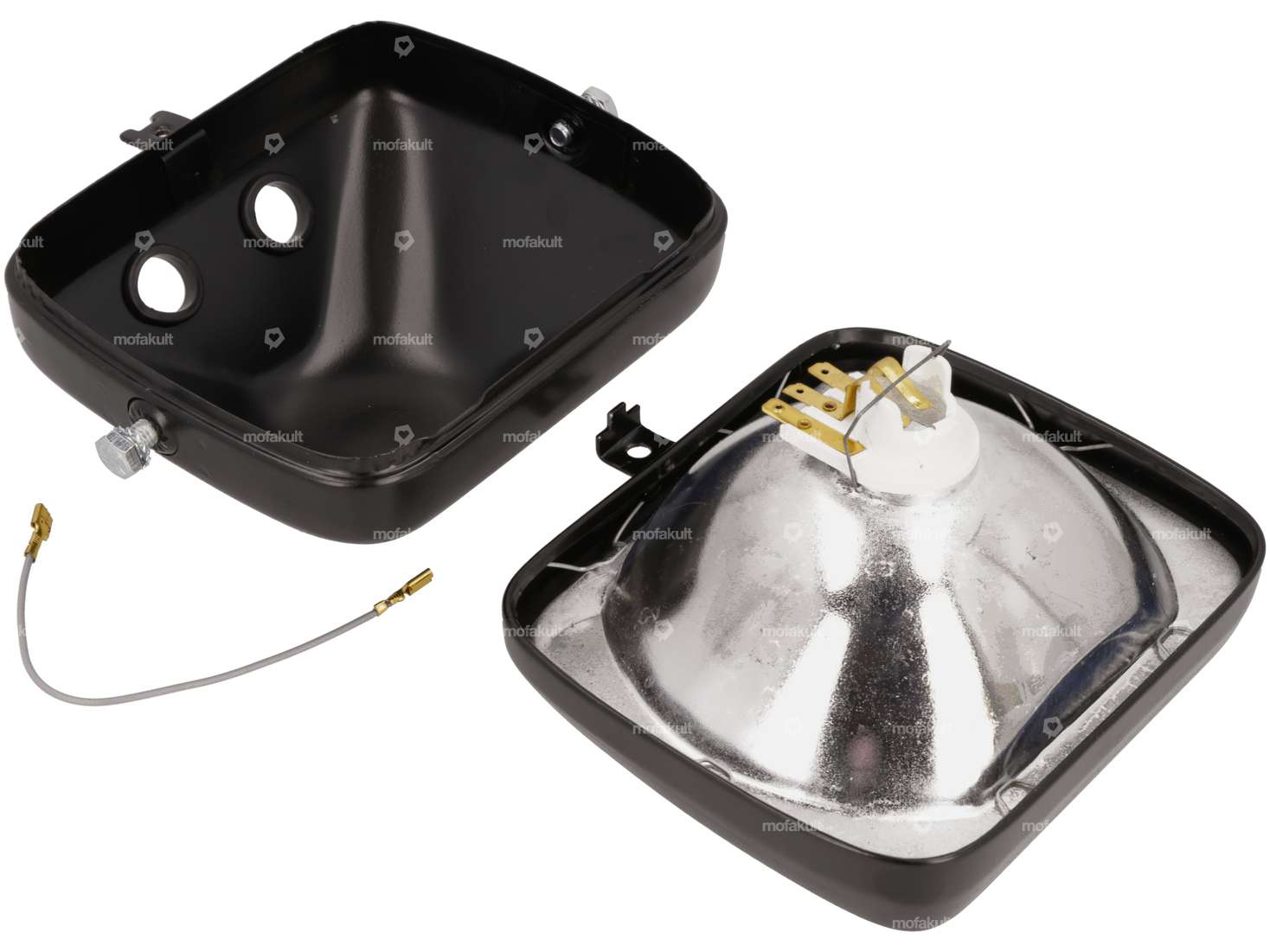 GUIA Scheinwerfer eckig 18 cm schwarz Carousel Image 3