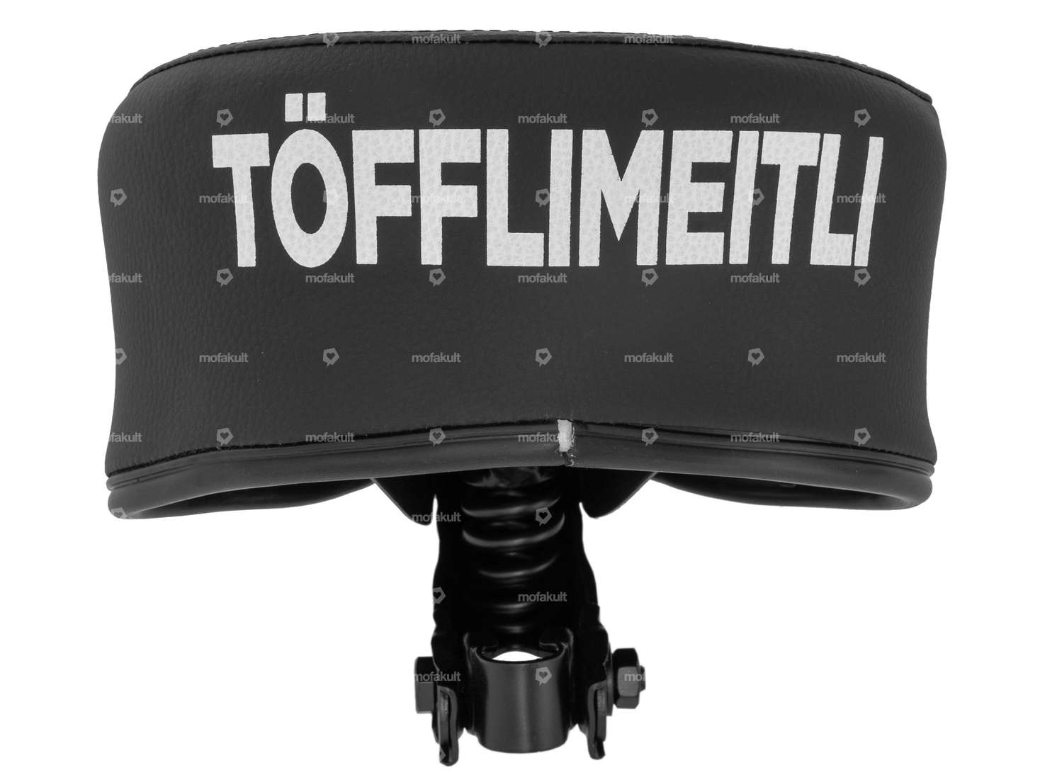 Saddle black "Töfflimeitli" lettering Carousel Image 3