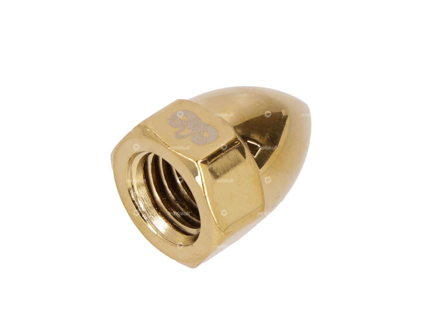 66HEROES pointed nut "Bullit" M5 - M12 gold Inox Carousel Image 2