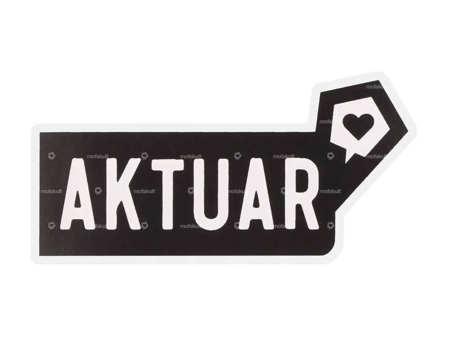 Sort Atkuear mk-Merch Aufkleber «AKTUAR» 25 x 100 mm | mofakult