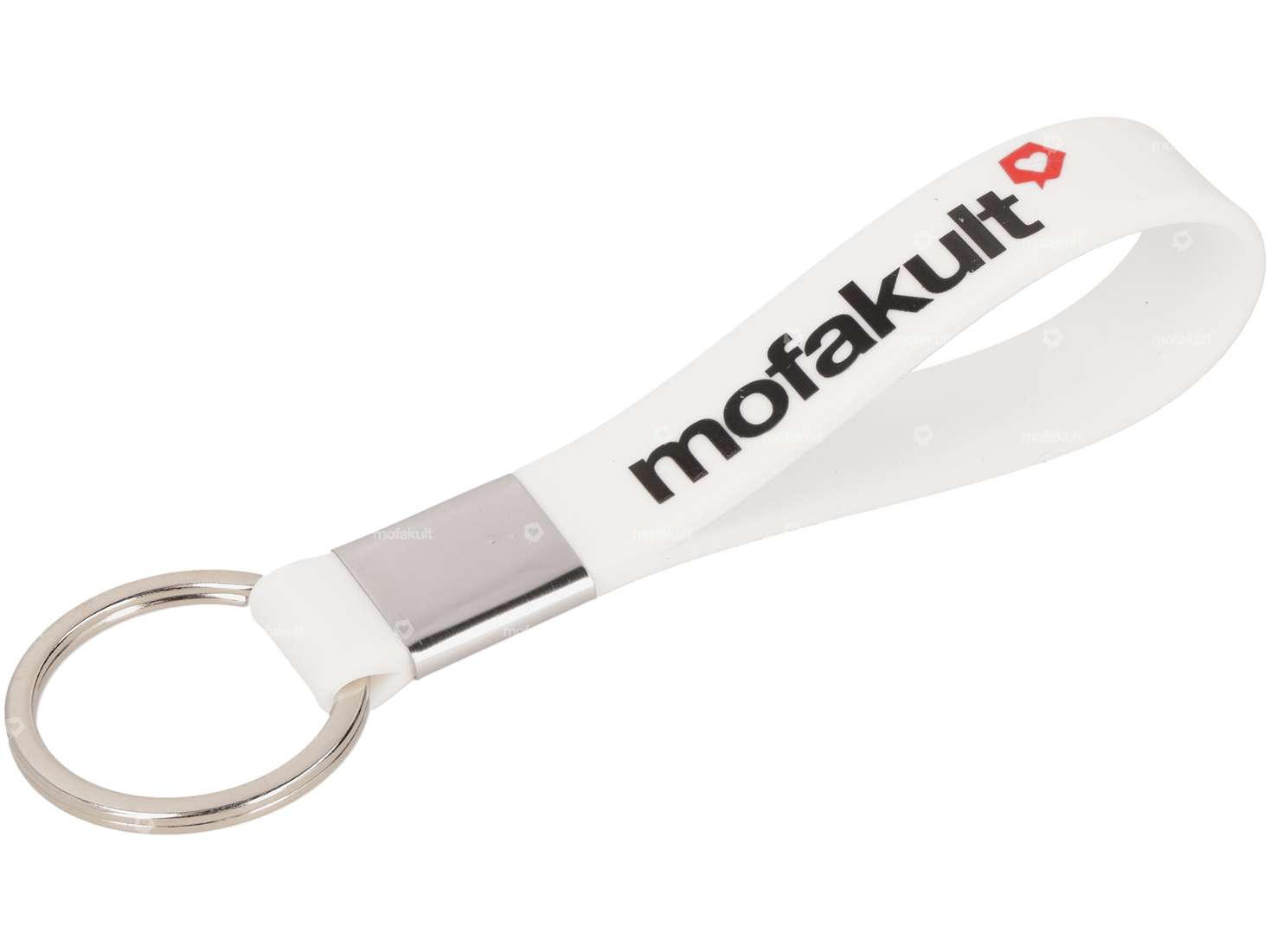 mk-Merch key ring "mofakult" rubber rectangular Carousel Image 1