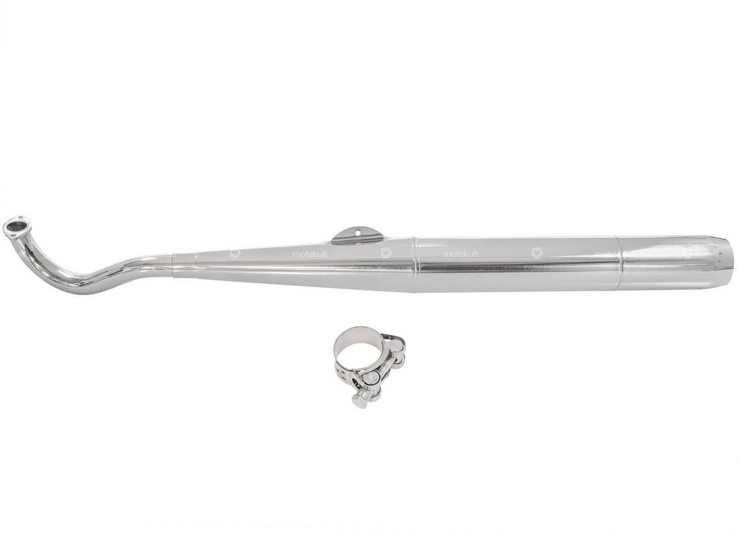 GPO Cigar Exhaust, Ø 28 mm, Chrome | Puch Maxi S / N, X30 Sport NS / NL Carousel Image 1