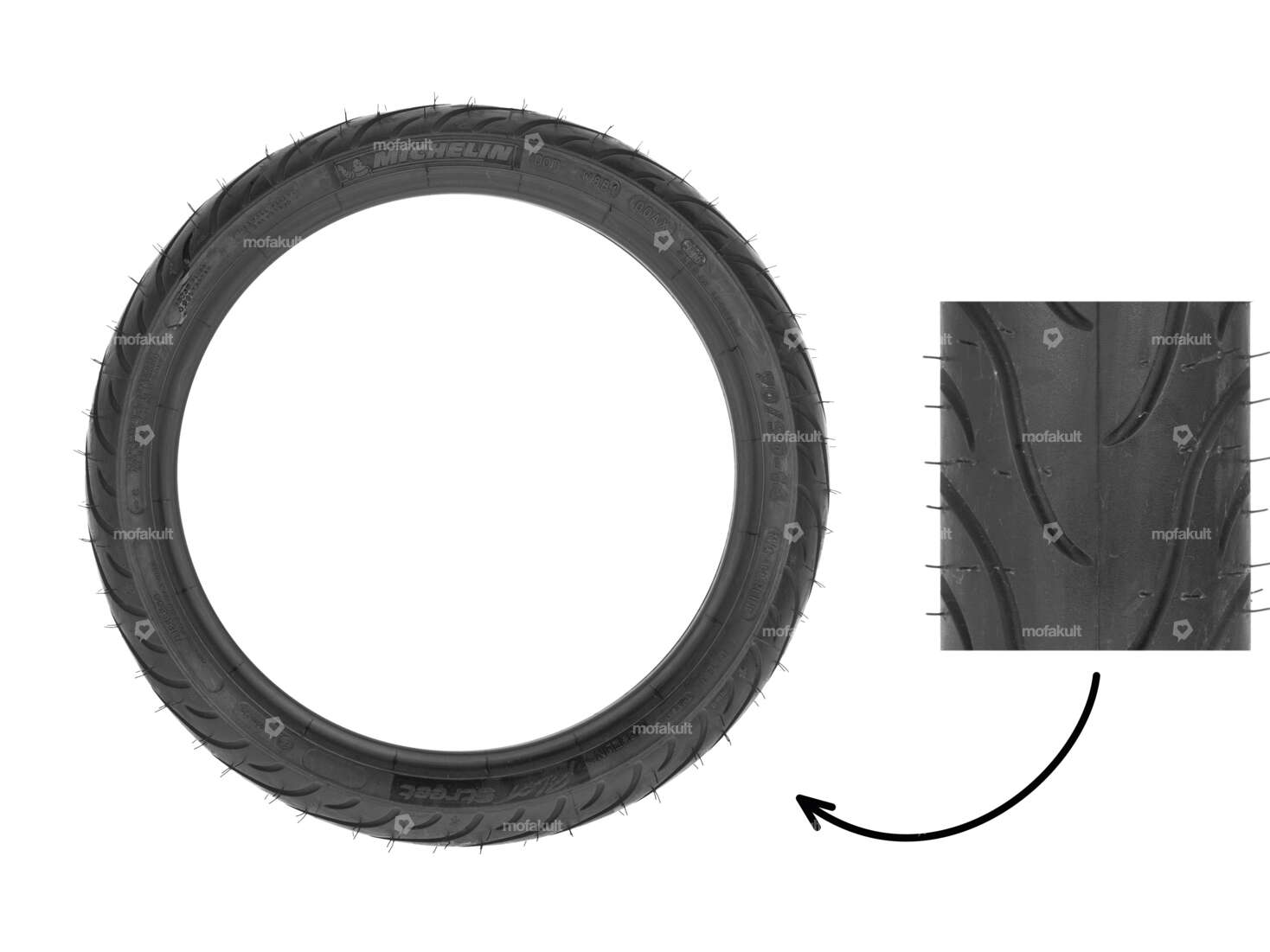 Michelin 80/80 x 14" Reifen Pilot Street Semi-Slick Carousel Image 1