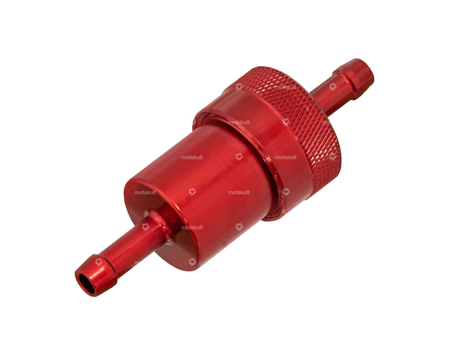 GPO Benzinfilter Anschluss 6 mm Aluminium rot (demontierbar) Carousel Image 1