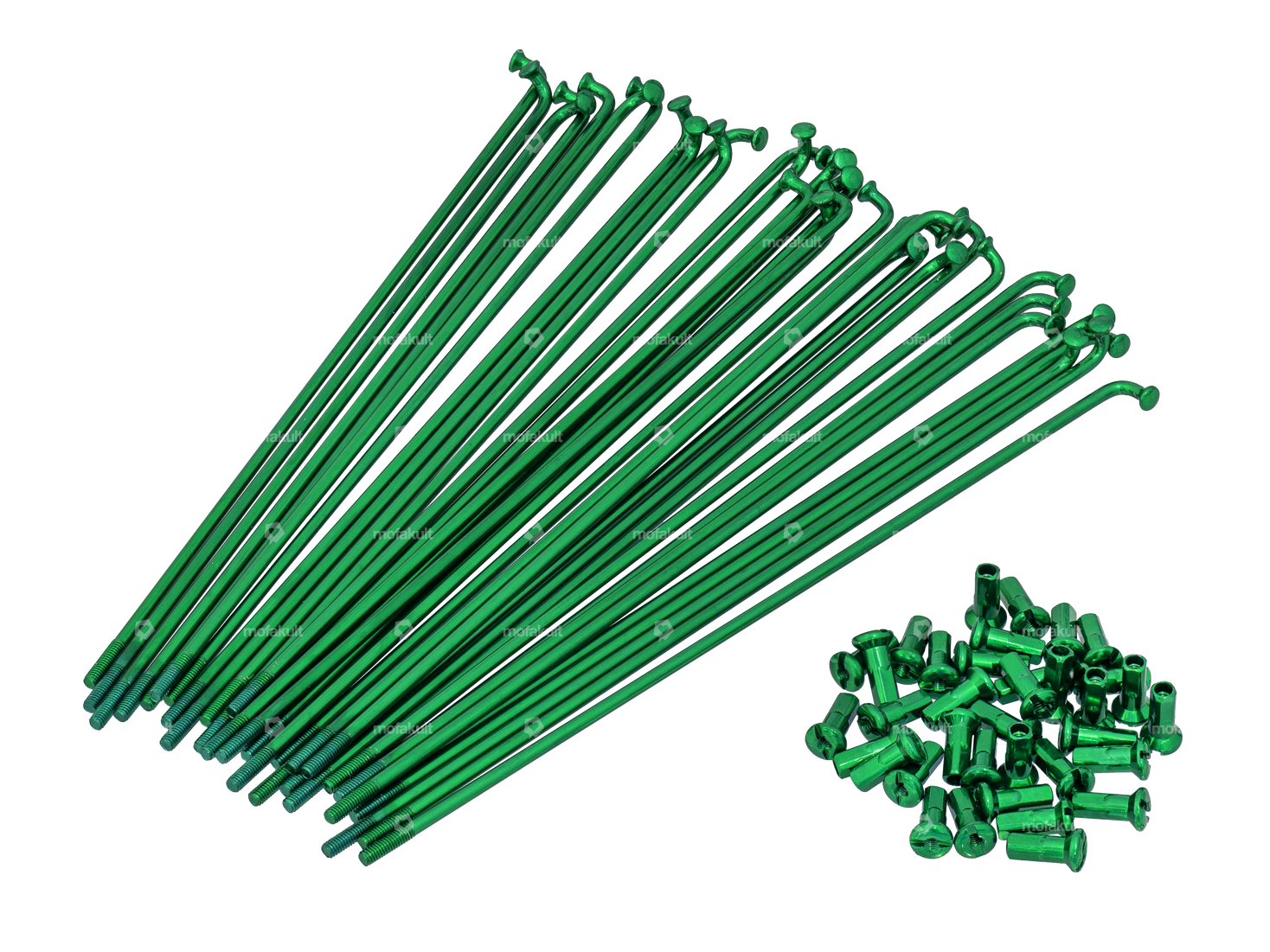 GPO 17" Speichen-Set inkl. Nippel (2.9 x 188 mm) grün Carousel Image 1