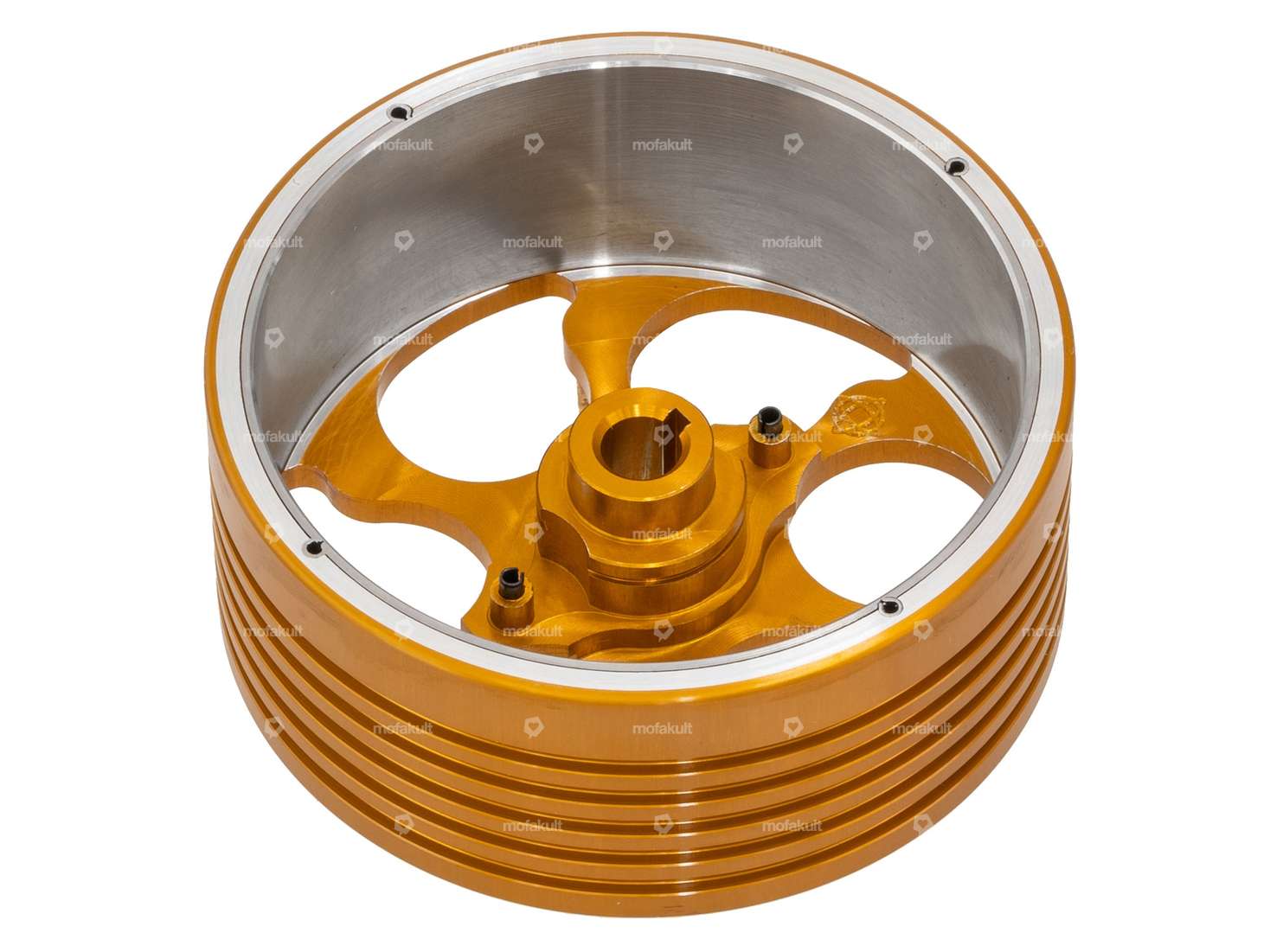 Kupplungsglocke Wandler Vario CNC Alu gold | Piaggio Ciao, SI, Bravo, Boxer Carousel Image 2