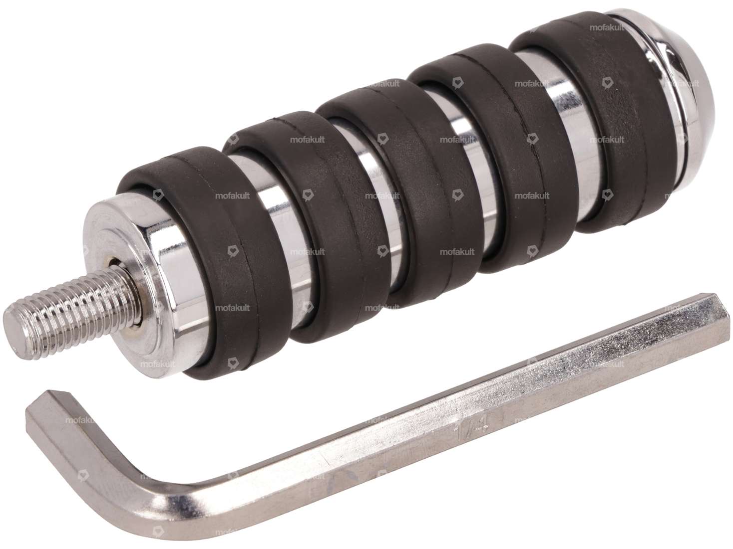 Fussraste Hightech lang Sozius Chrom Carousel Image 1