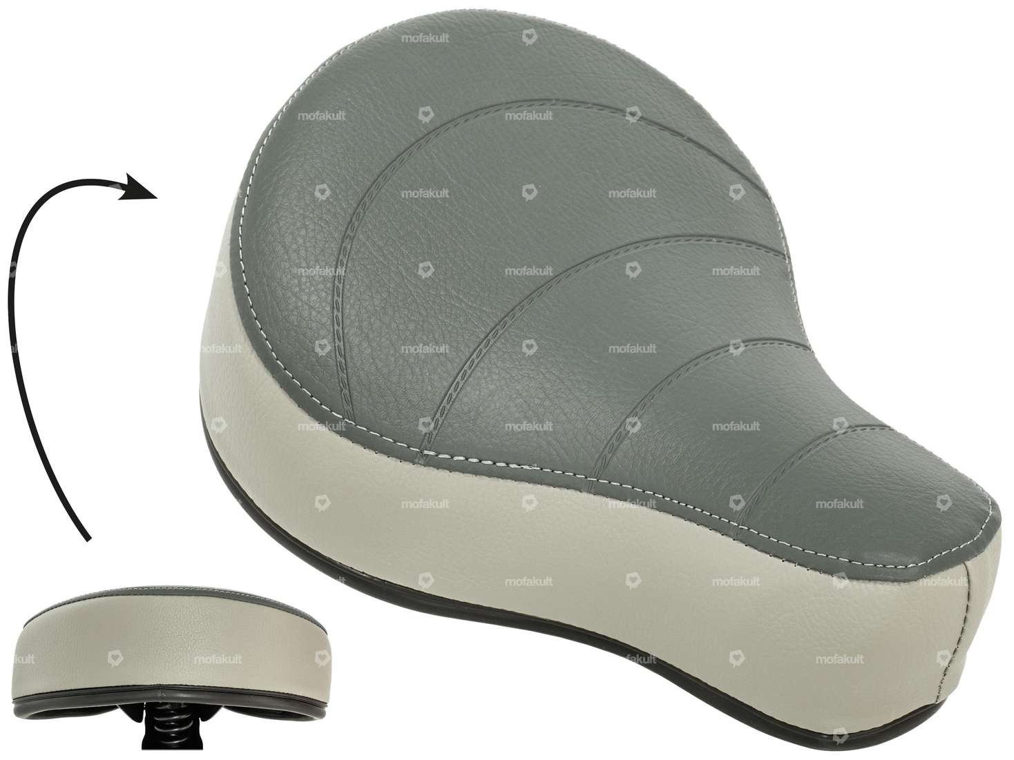 Sattel niedrig granitgrau / quarzgrau Carousel Image 1