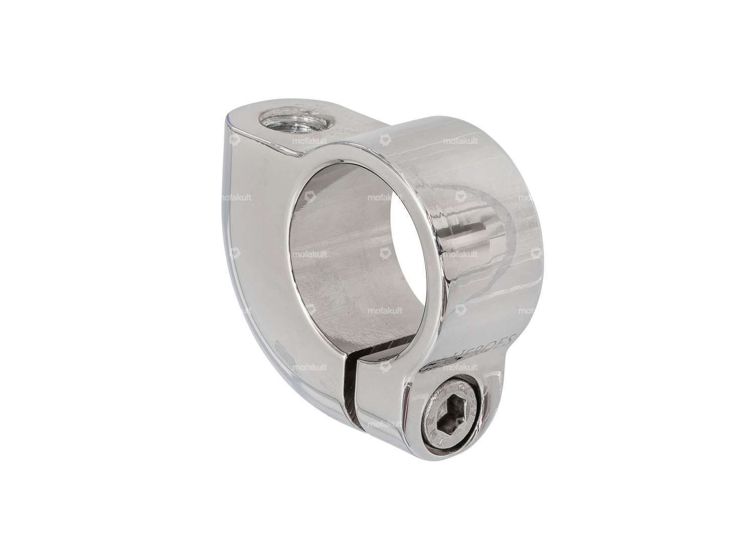 66HEROES Spiegelhalterung M8 Alu Chrom Carousel Image 1