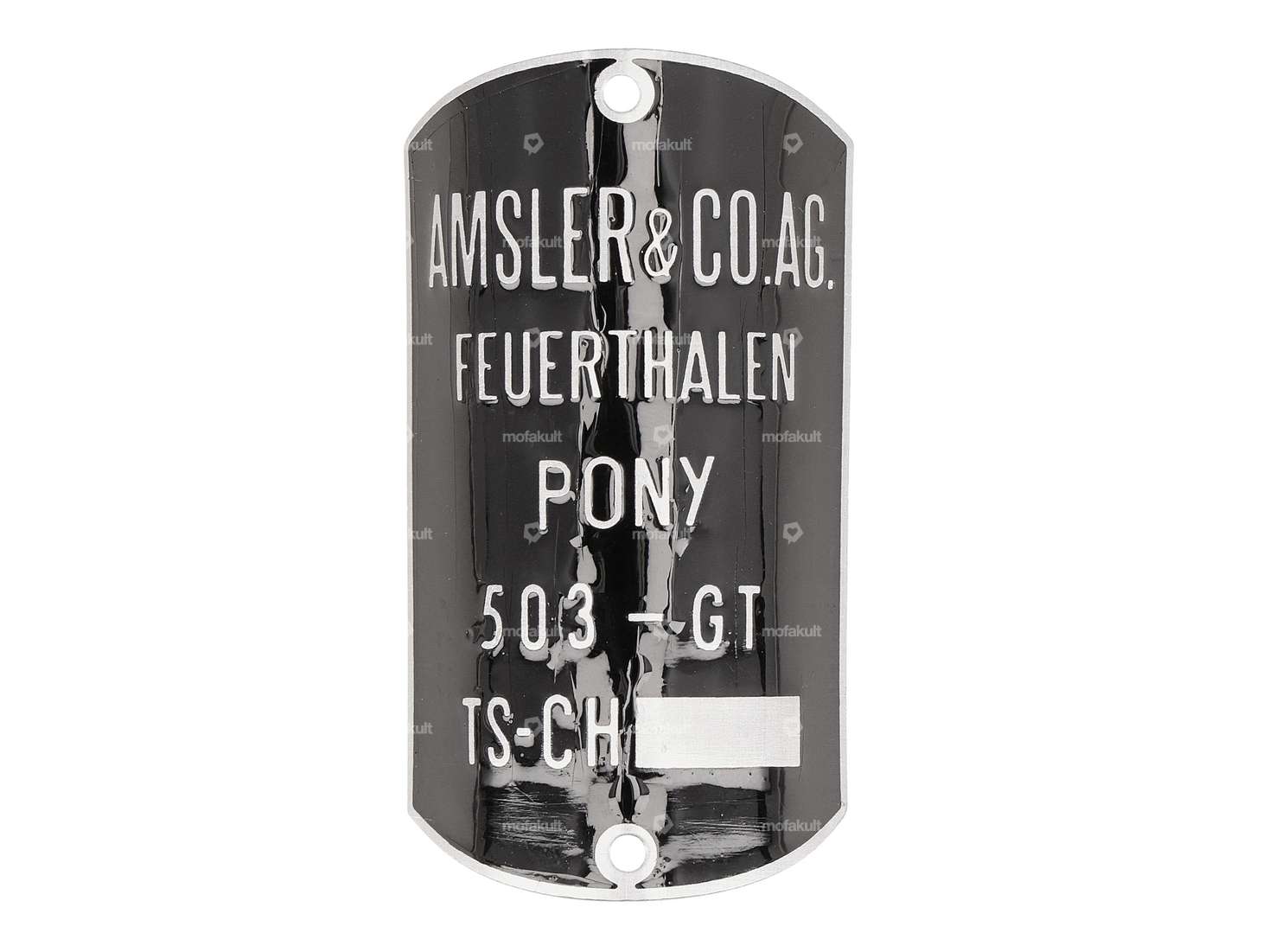 Typenschild «503 - GT» gebogen (B-Qualität) | Pony 503 Carousel Image 1