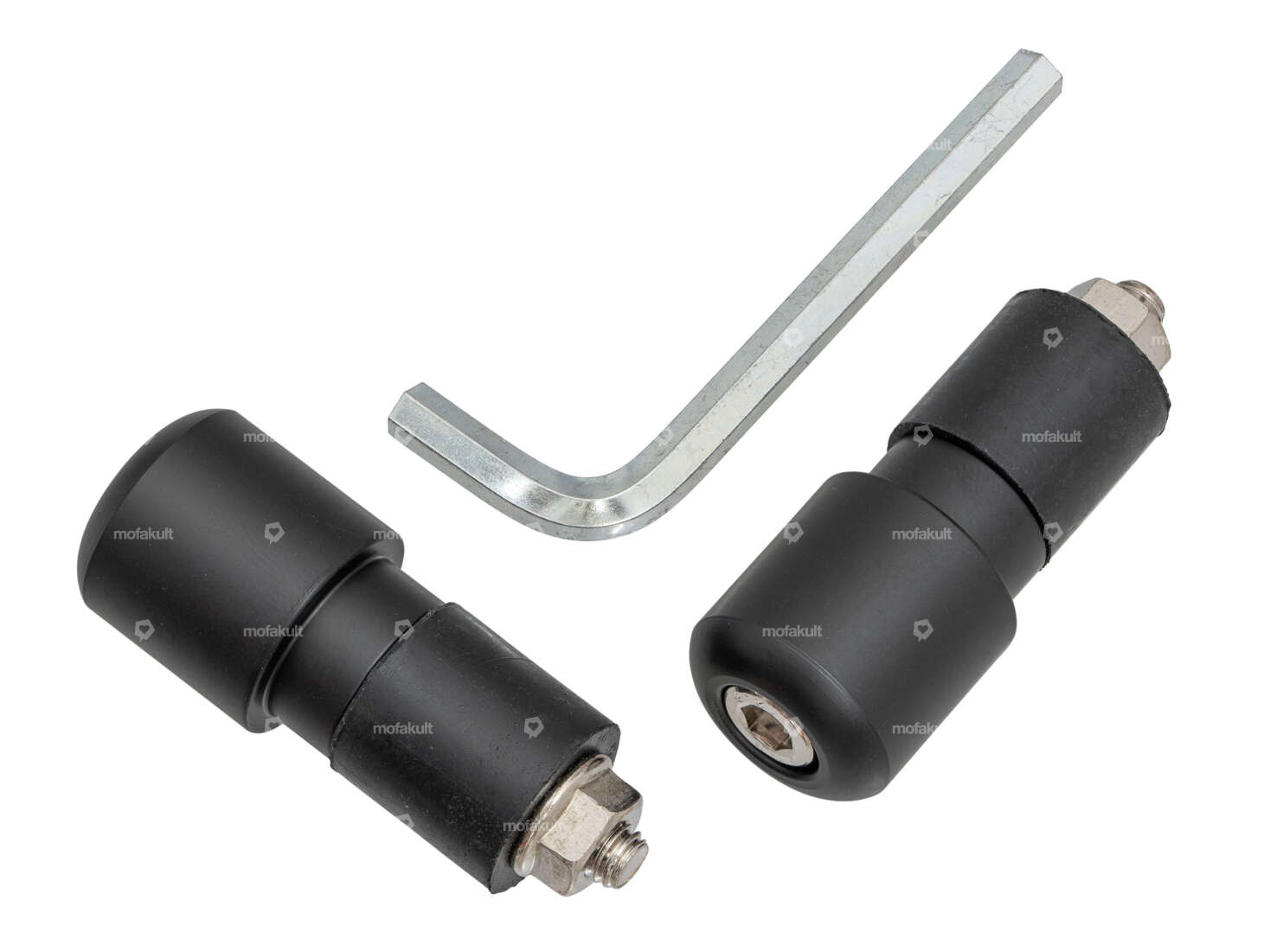 GPO Lenkerendzapfen Alu schwarz matt (2 Stück) Carousel Image 1