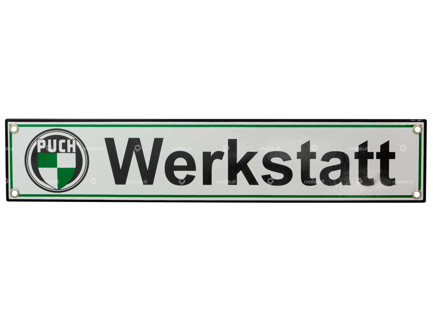 Enamel sign "Puch Werkstatt" 40 x 8 cm Carousel Image 1