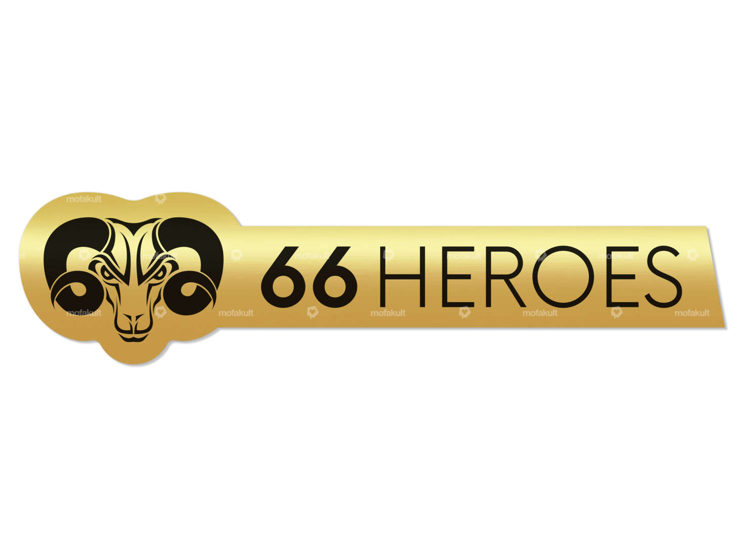 Aufkleber «66HEROES» 83 x 20 mm gold Carousel Image 1
