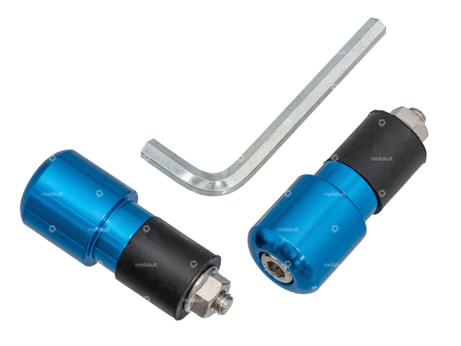 GPO Lenkerendzapfen Alu blau (2 Stück) Carousel Image 1