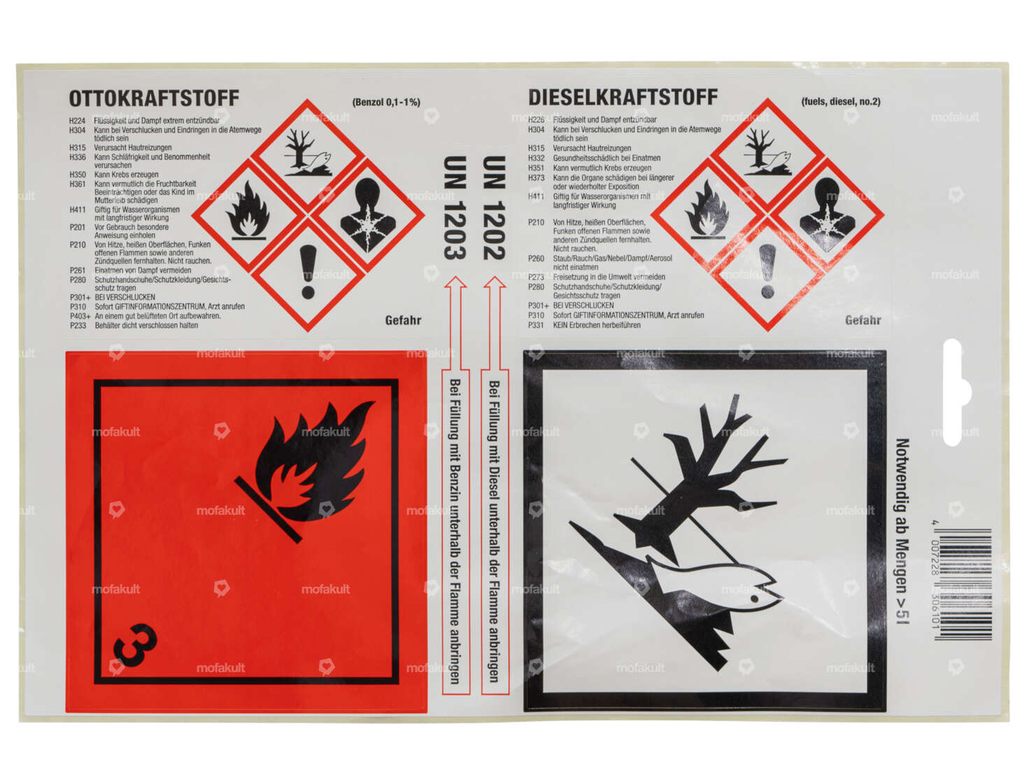 Labels for fuel canister labeling Carousel Image 1