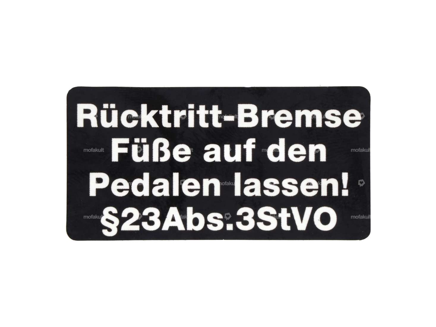 Aufkleber «Rücktritt-Bremse» | Hercules Prima, Optima Carousel Image 1