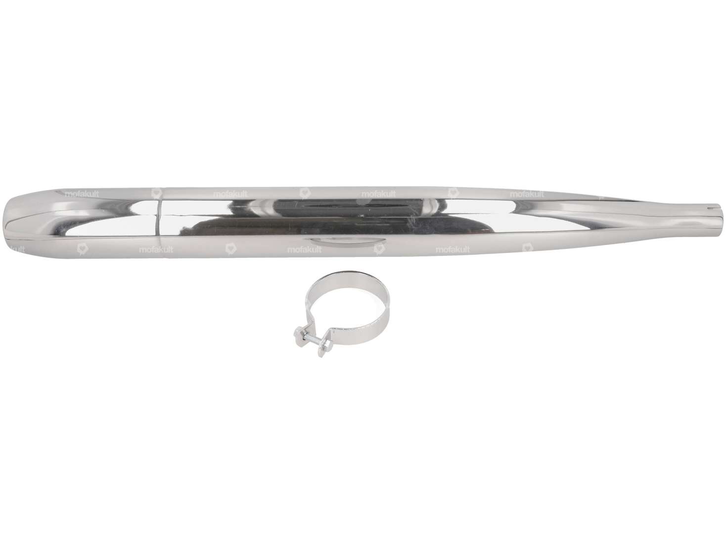 Auspuff Zigarre Ø 28 / 65 mm Chrom Carousel Image 1