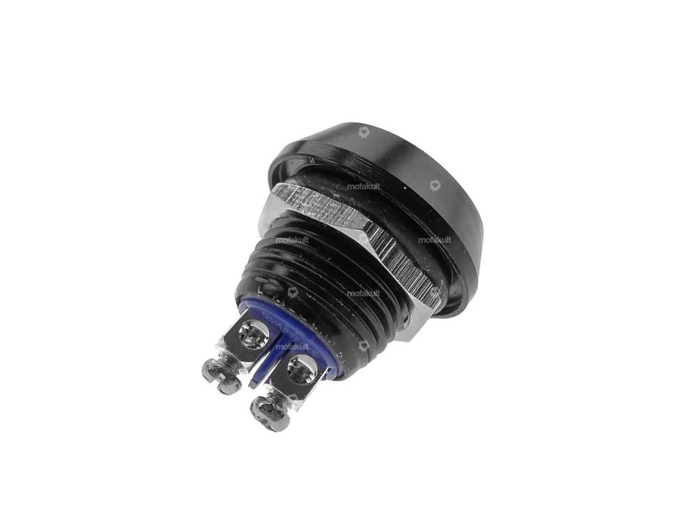 Abstellknopf rund Alu schwarz Carousel Image 3