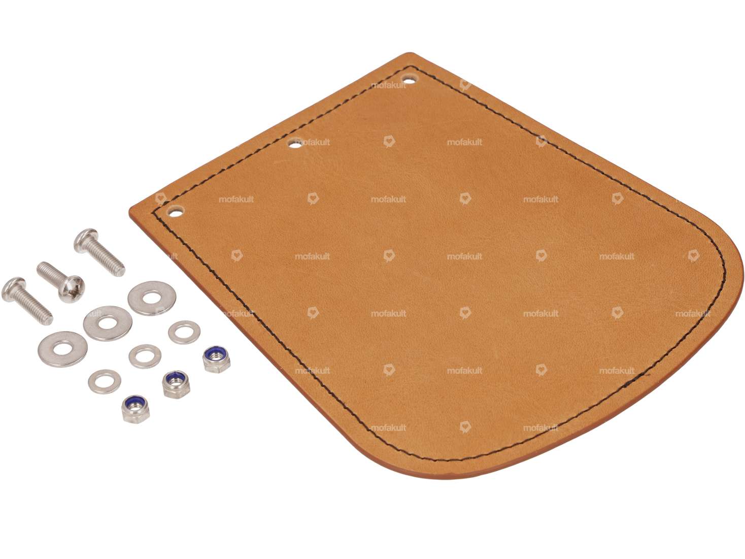 66HEROES Spritzschutzlappen breit Leder Carousel Image 2