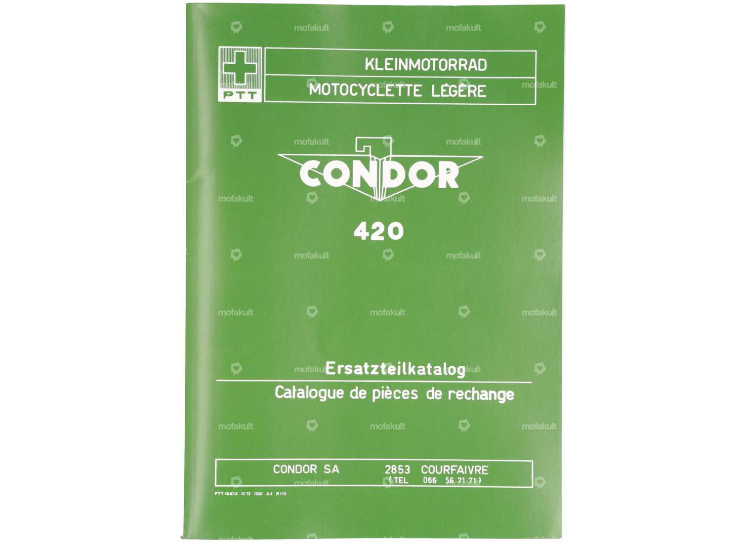 Spare parts catalog | Condor PTT Type 420 small motorcycle Carousel Image 1