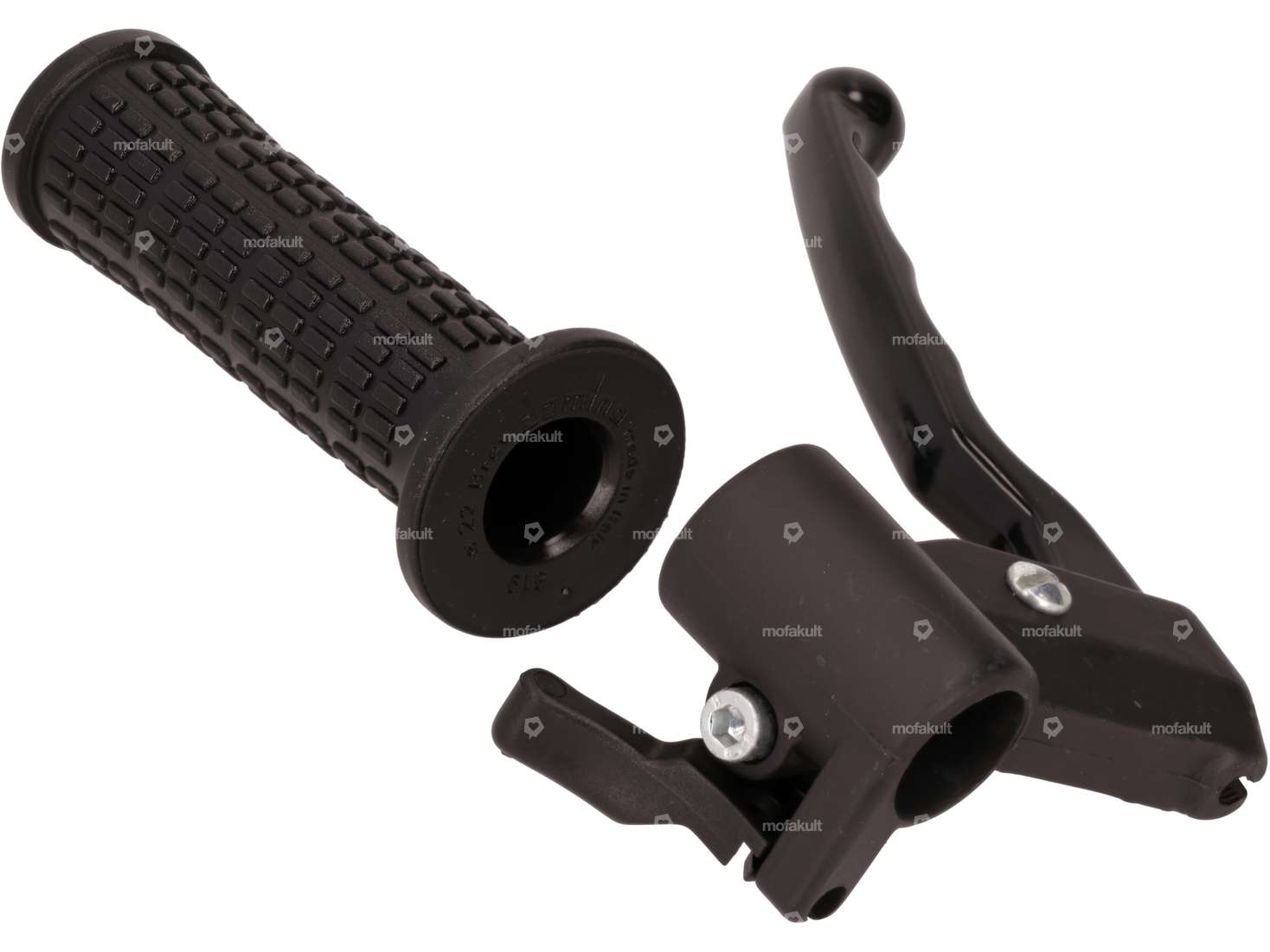 Domino Bremsgriff-Set links Alu schwarz | Piaggio Ciao PX, SI Carousel Image 2