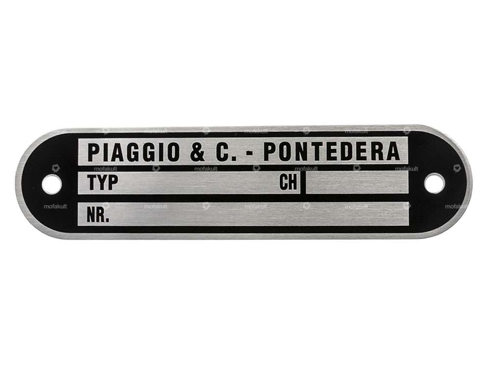 Typenschild original | Piaggio Ciao, SI, Bravo, Boxer Carousel Image 1